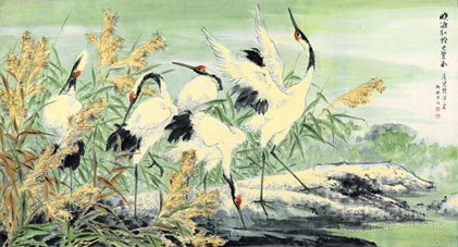 翱翔万里祥和千年：张渊之丹顶鹤