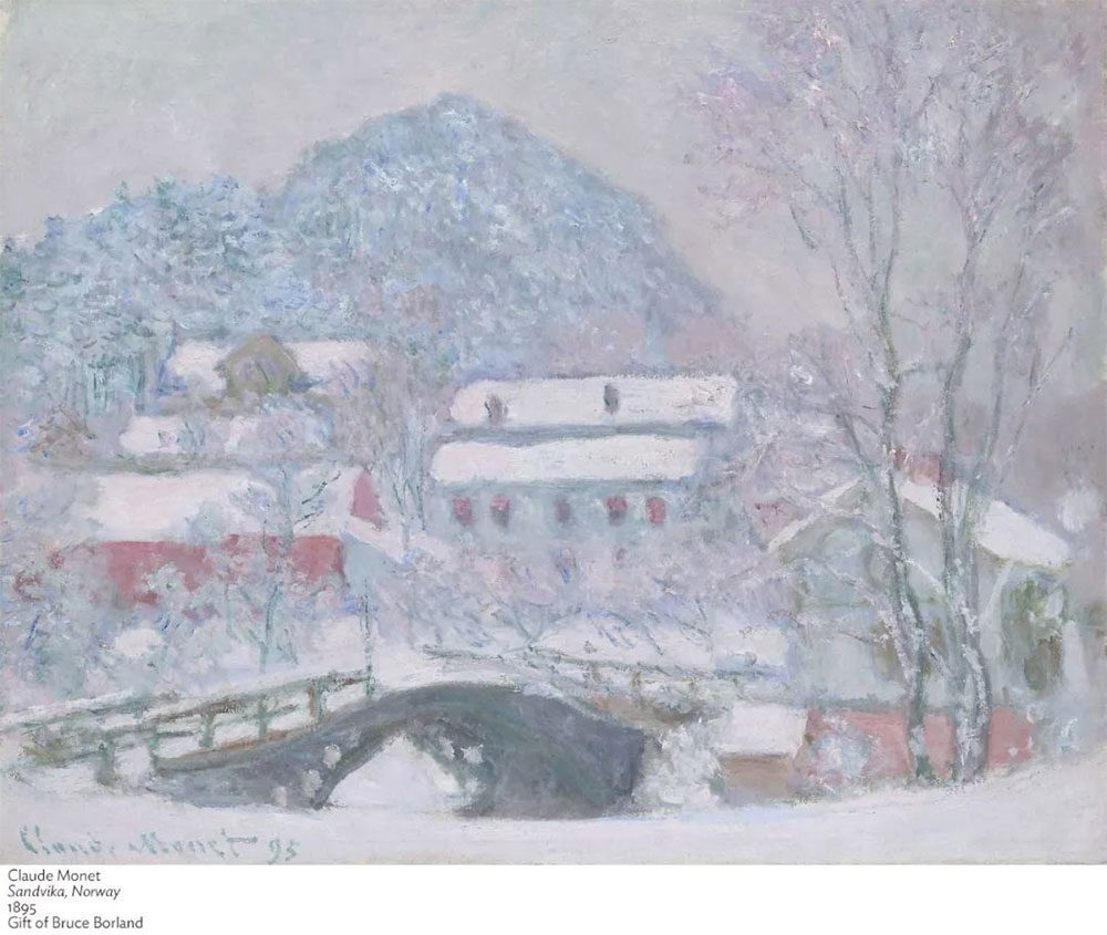 乘雪橇作挪威之行的莫奈笔下：这不是富士山