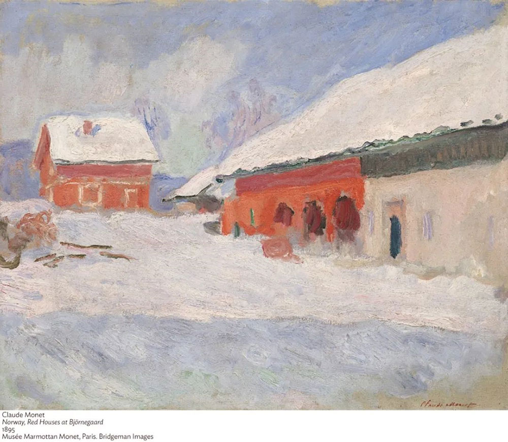 乘雪橇作挪威之行的莫奈笔下：这不是富士山