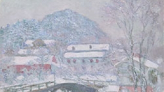 乘雪橇作挪威之行的莫奈笔下：这不是富士山